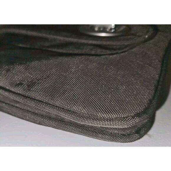 Baggallini Mini Brown Leopard Nylon Crossbody Wristlet Bag Turn Lock 7.25x5x1 - Picture 8 of 11